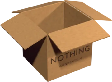 An open, empty cardboard box.